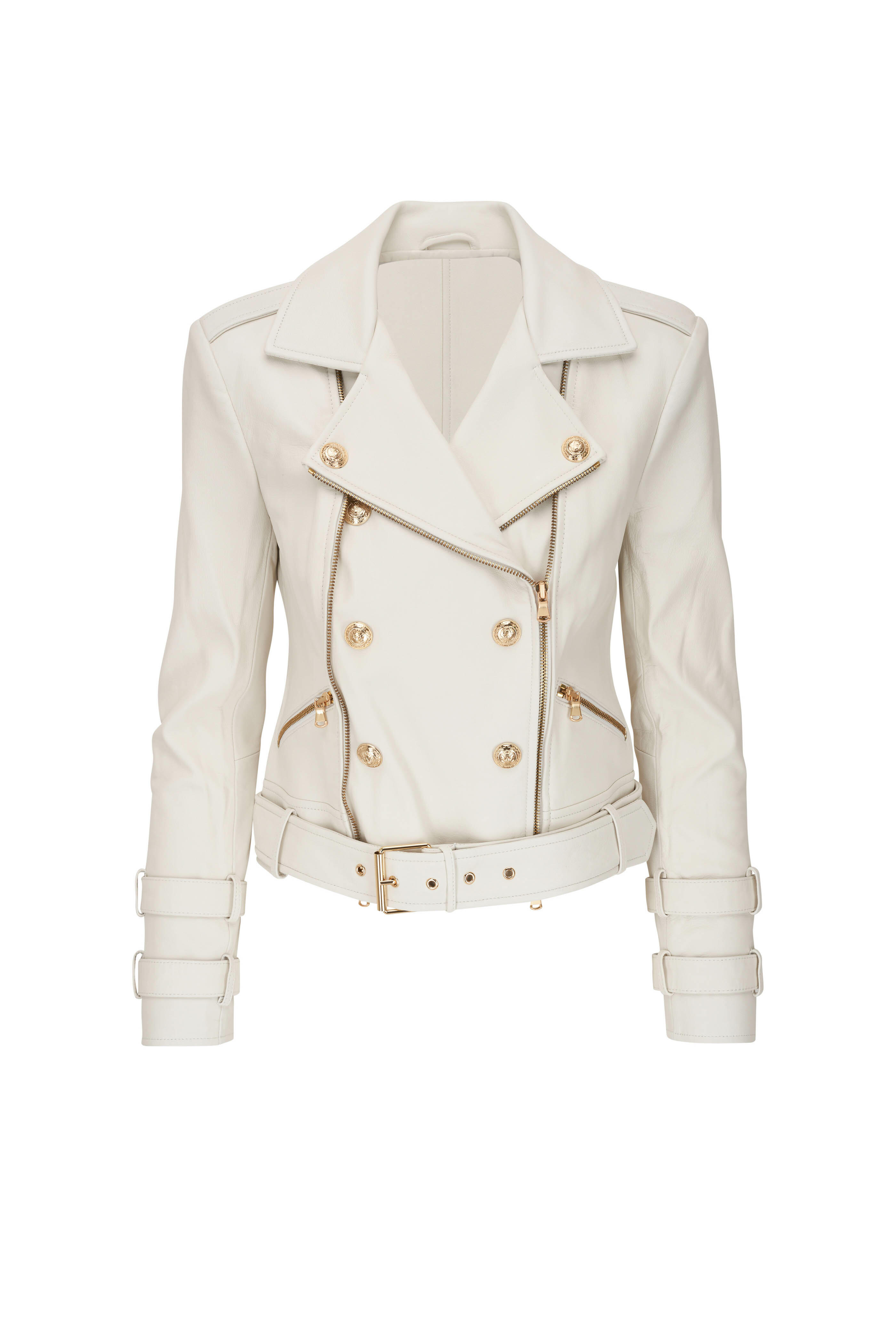 絶対的な信頼 Billie - L'Agence Ivory Stores Mitchell | Jacket Leather Belted ジャケット・アウター