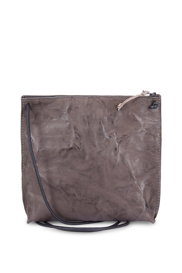 B May Bags - Charcoal Rumpled Sheepskin Crossbody