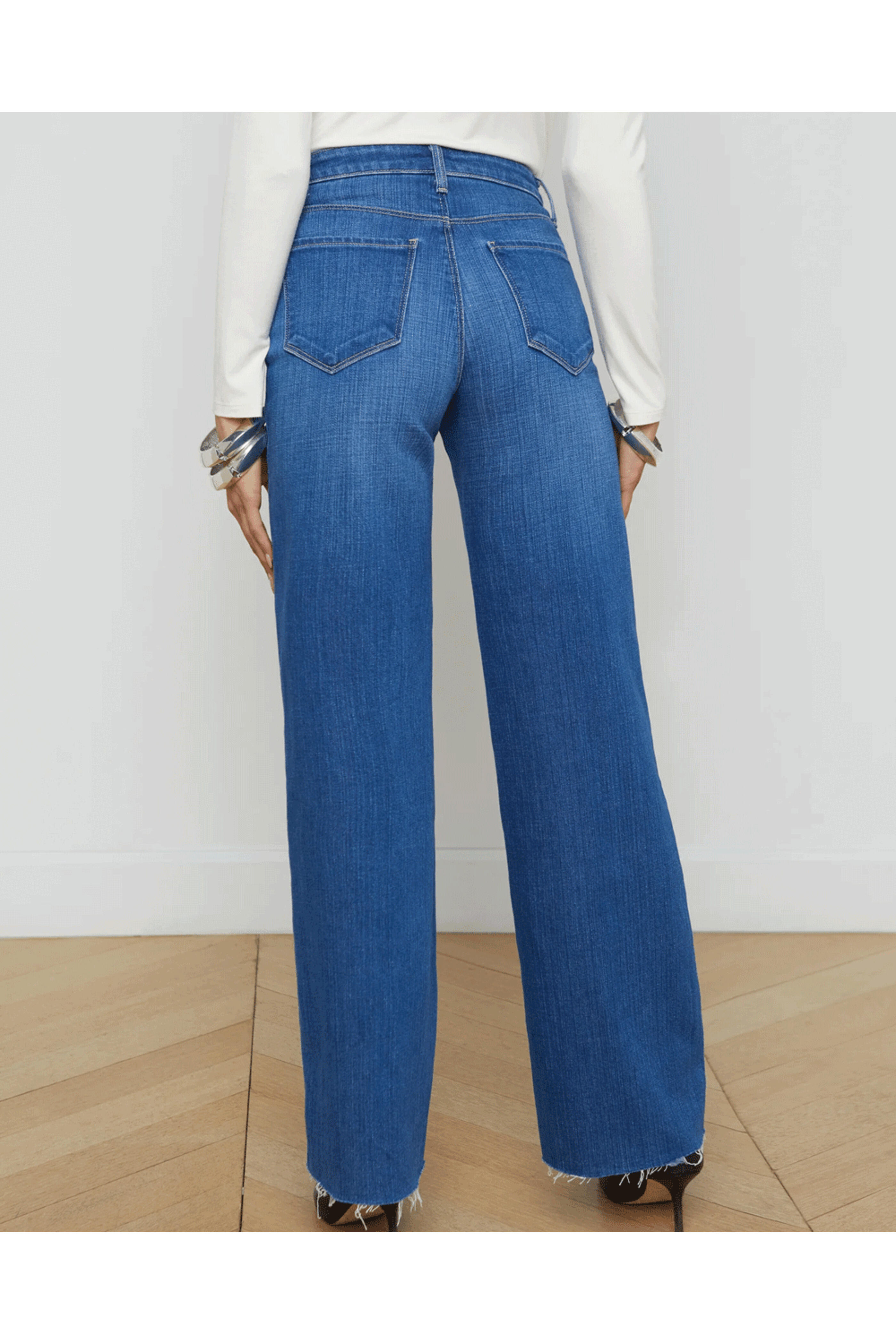 L'Agence - Apollo Scottie High Rise Wide Leg Jeans