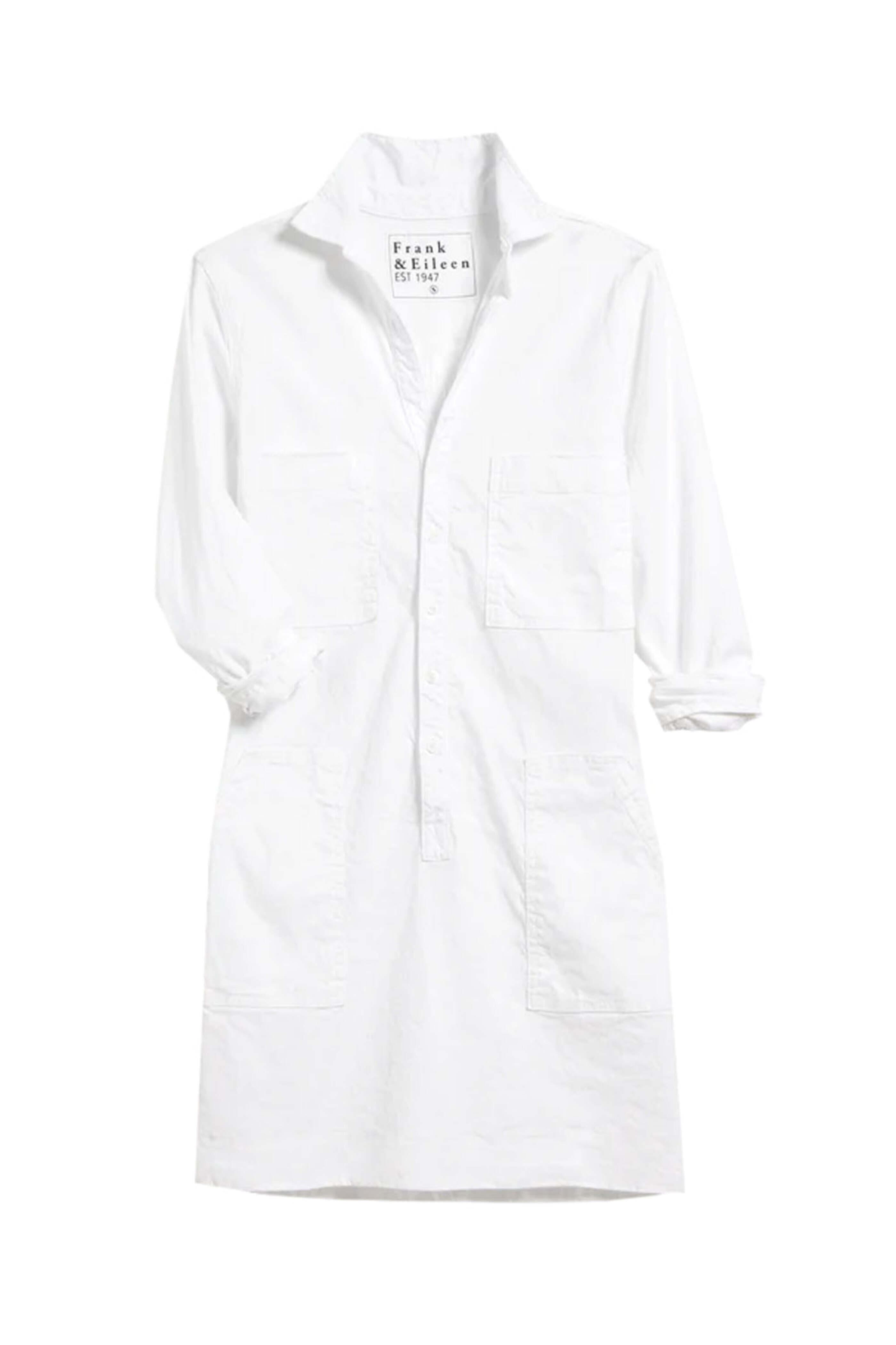 Frank & Eileen - White Linen Southern Ireland Utility Dress