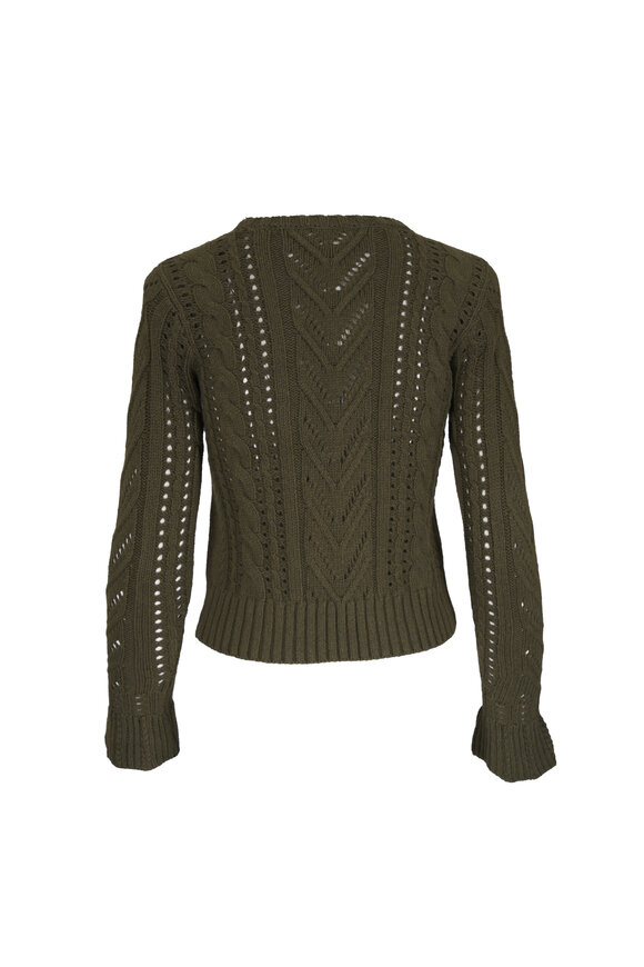 L'Agence Mio Kalamata Cable Knit Crop Sweater - view 2