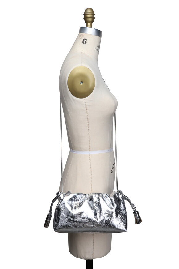 Veronica Beard Small Metallic Silver Stash Bag - view 5
