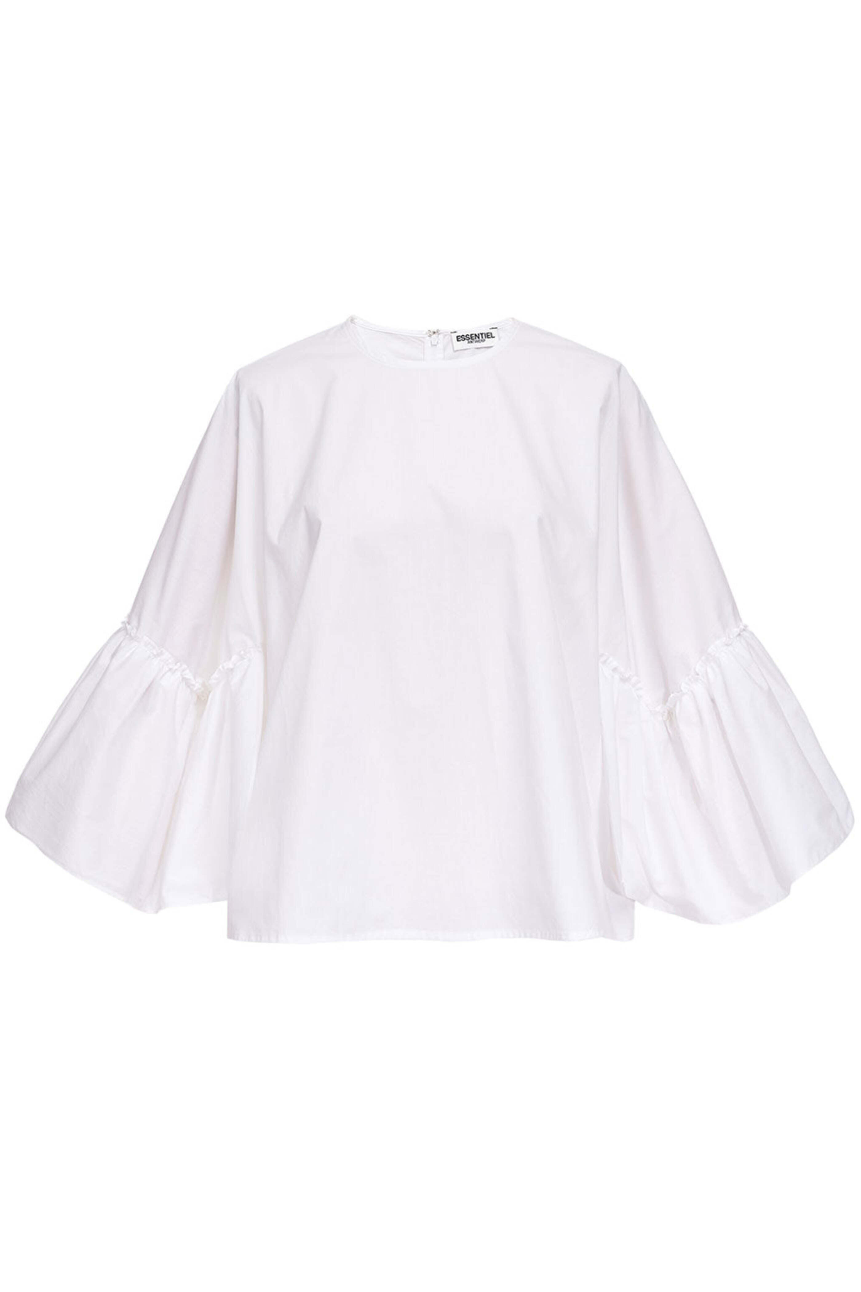 Essentiel Antwerp - White Blackberry Ruffle Sleeve Top
