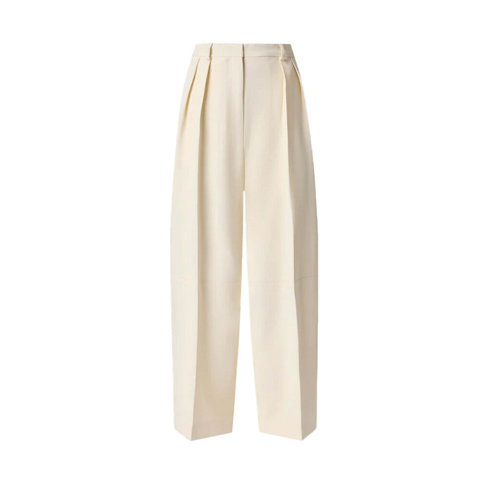 パンツ aurora boutique French MilkyYellowShorts Altuzarra - Ivory Dash Pleated Pant | Mitchell Stores