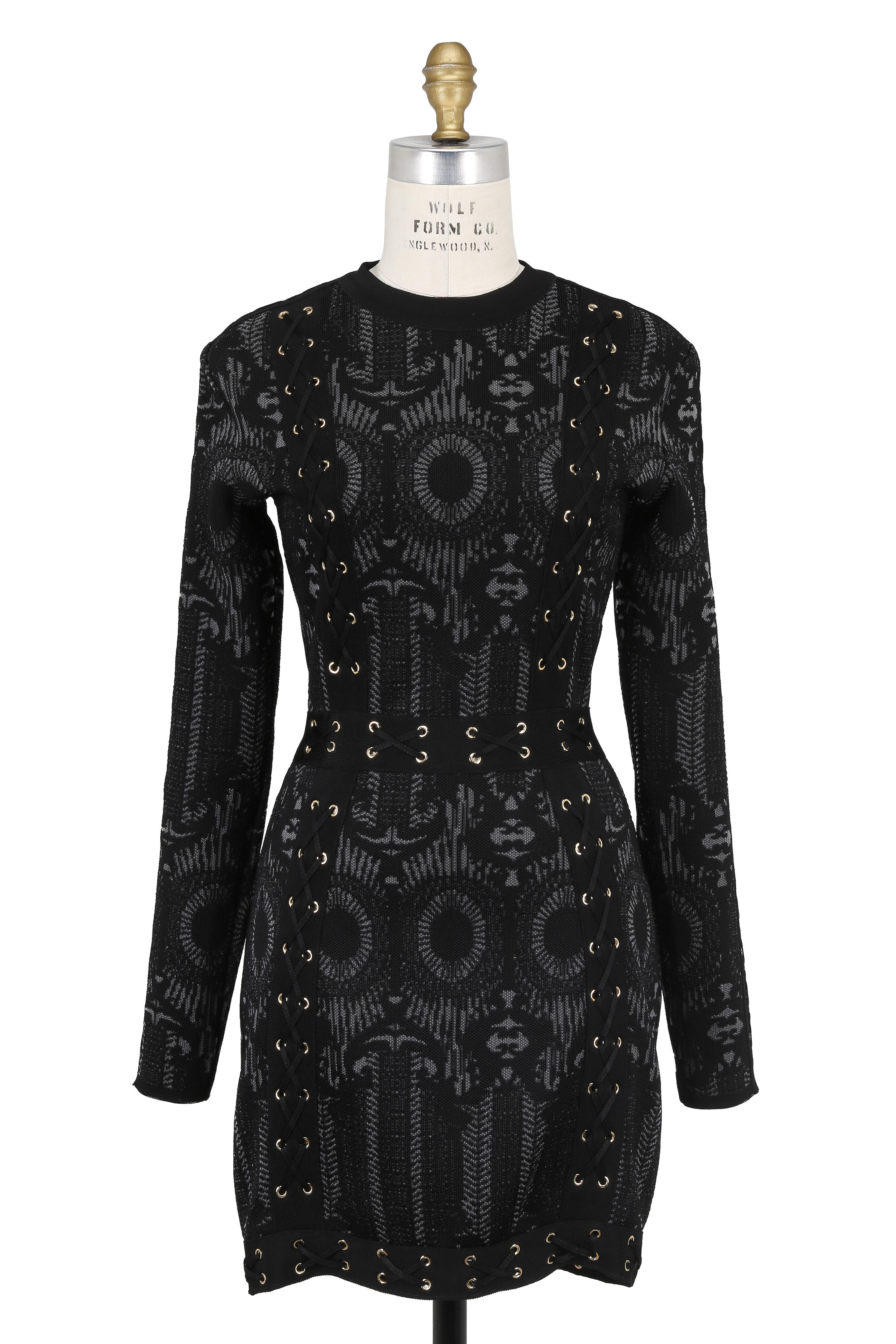 Black Lace Midi Dress - MEMORANDUM