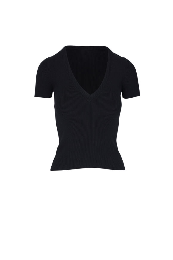 Nili Lotan - Italia Dark Navy Knit T-Shirt 