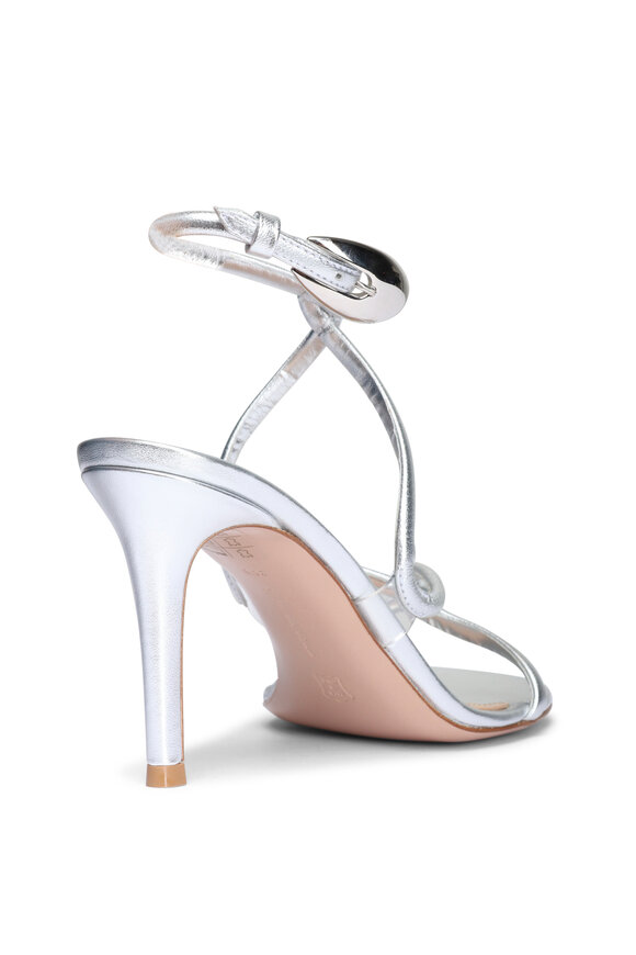 Gianvito Rossi Jungle Mamba Silver Sandal, 85mm - view 6