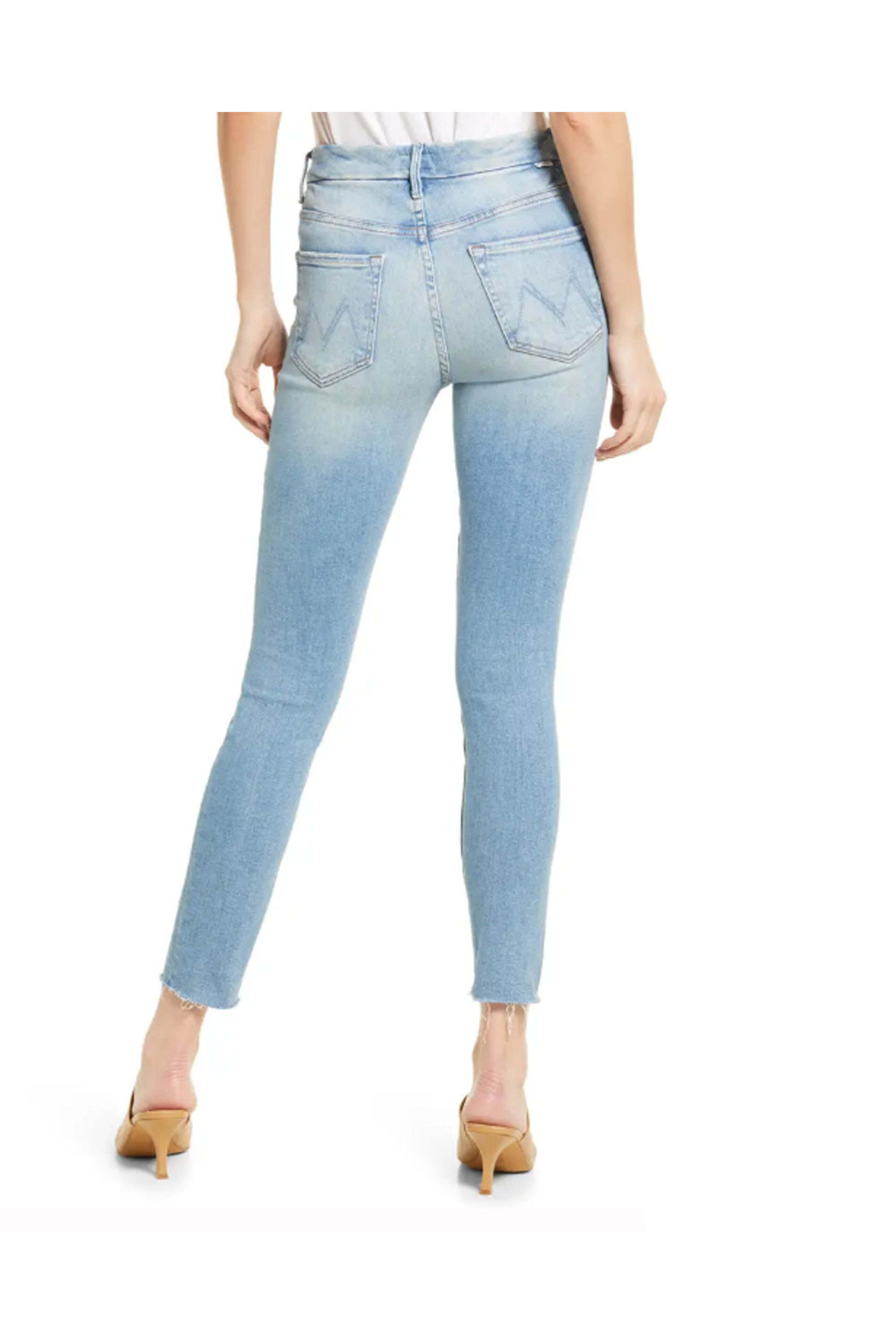 Mother - High Waisted Looker Ankle Fray Jean in Au Revoir