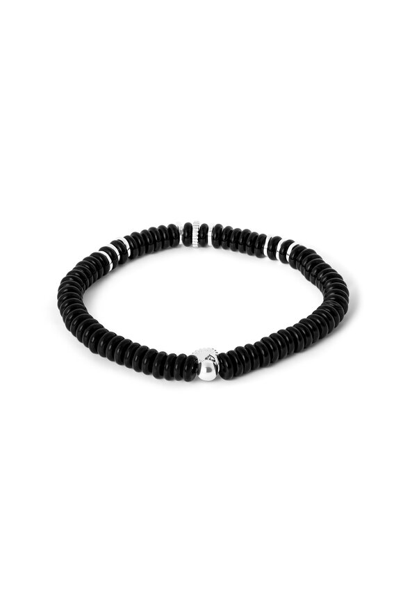 Tateossian Agate & Bamboo Sterling Silver Bracelet - view 2
