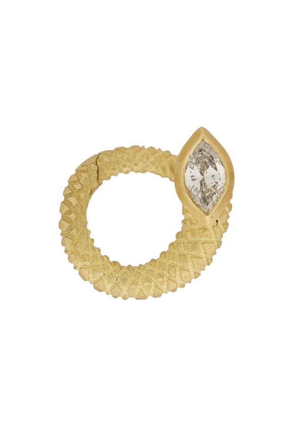 Jenna Blake Diamond Twisted Snake Hoops - view 2