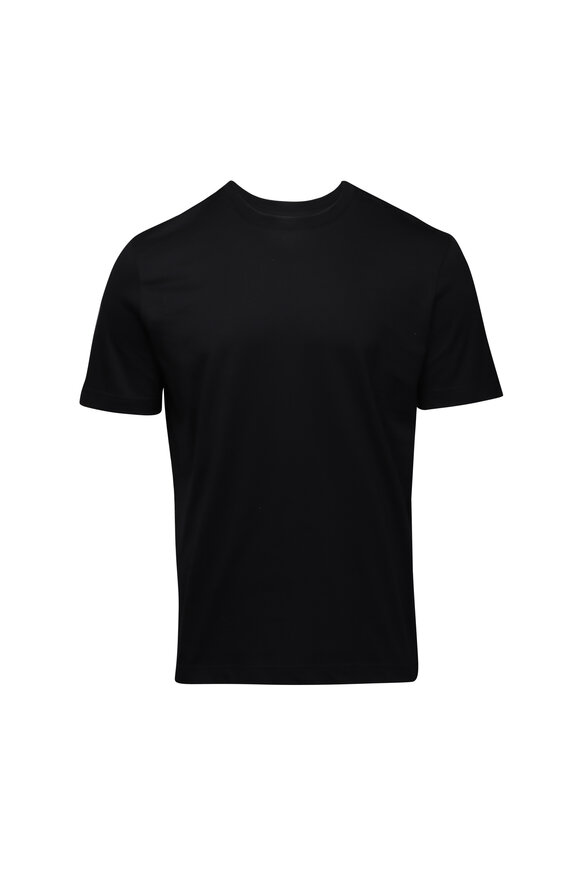 KNT Solid Black Cotton T-Shirt