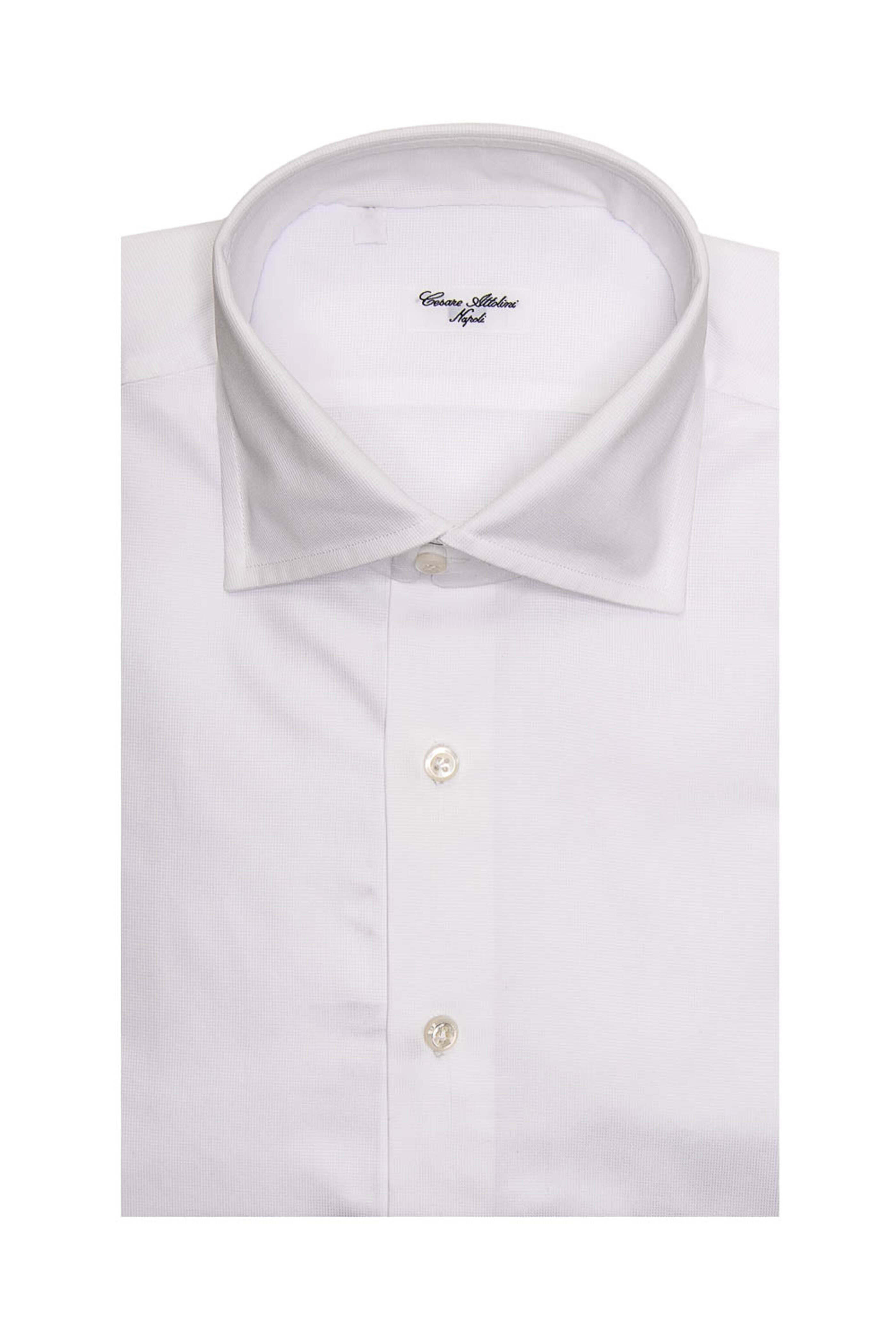Cesare Attolini - White Cotton Dress Shirt