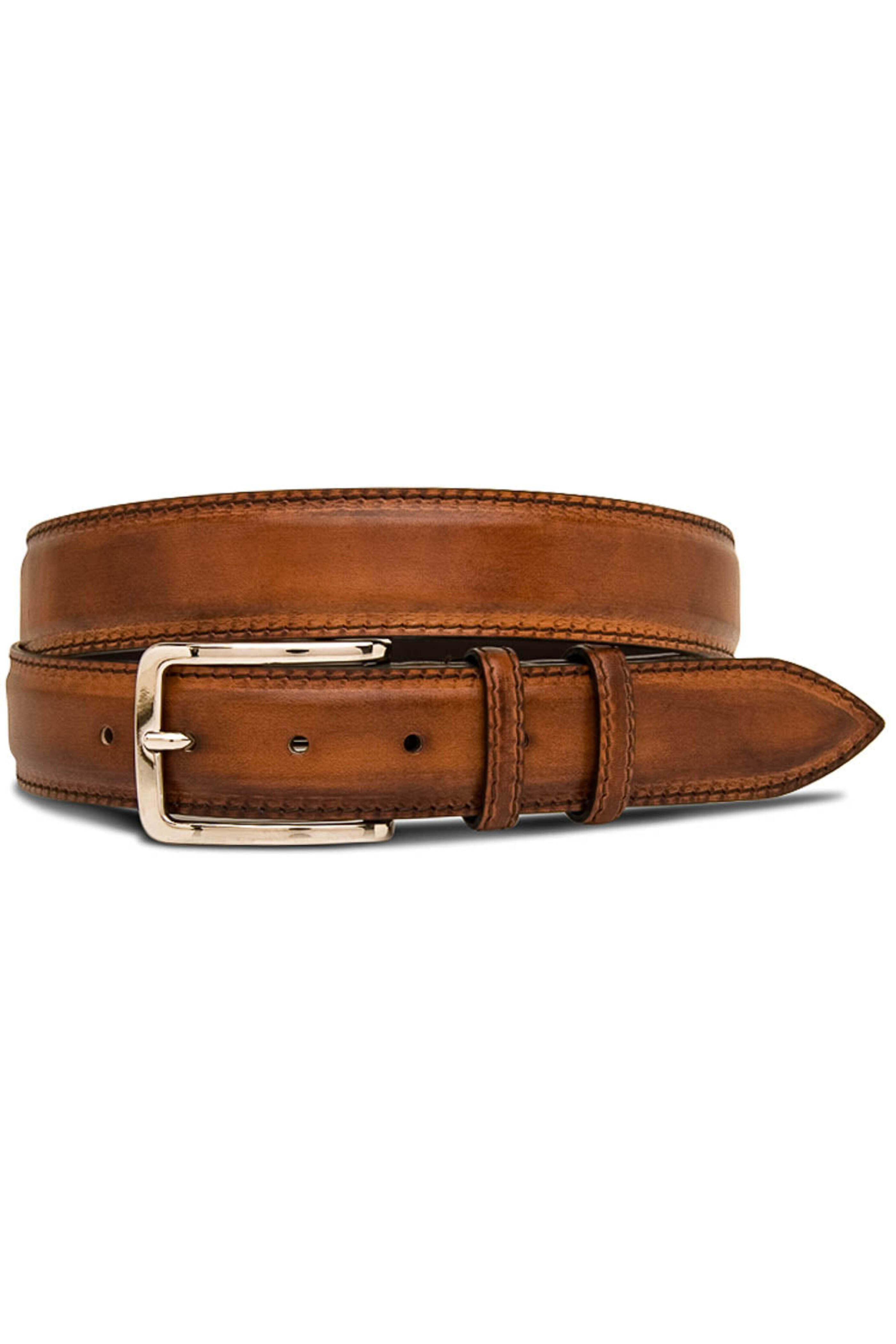 Bontoni - Diamante Cognac Leather Belt