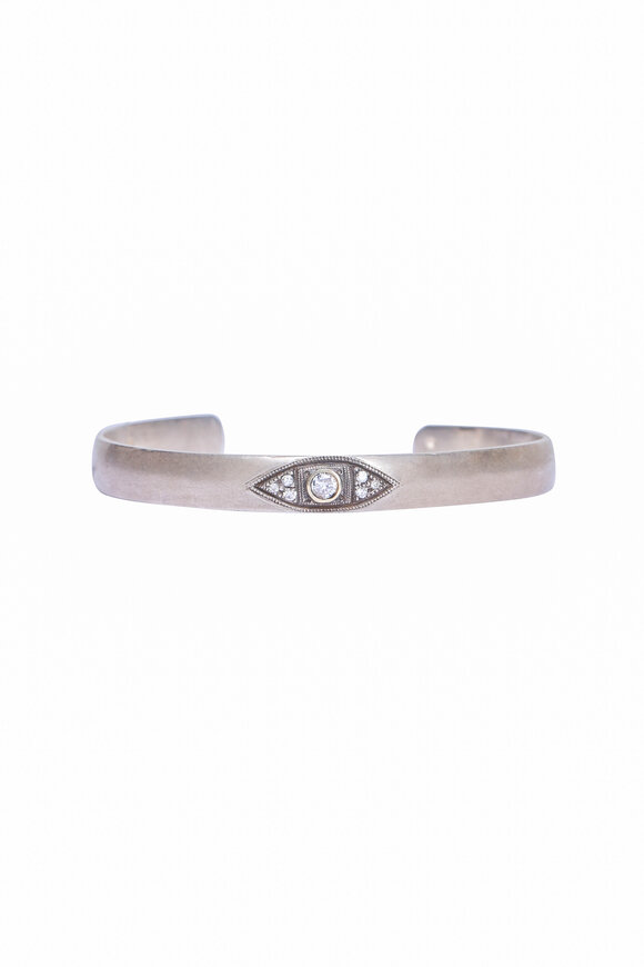 .925Suneera Small Vintage Diamond Cuff Bracelet