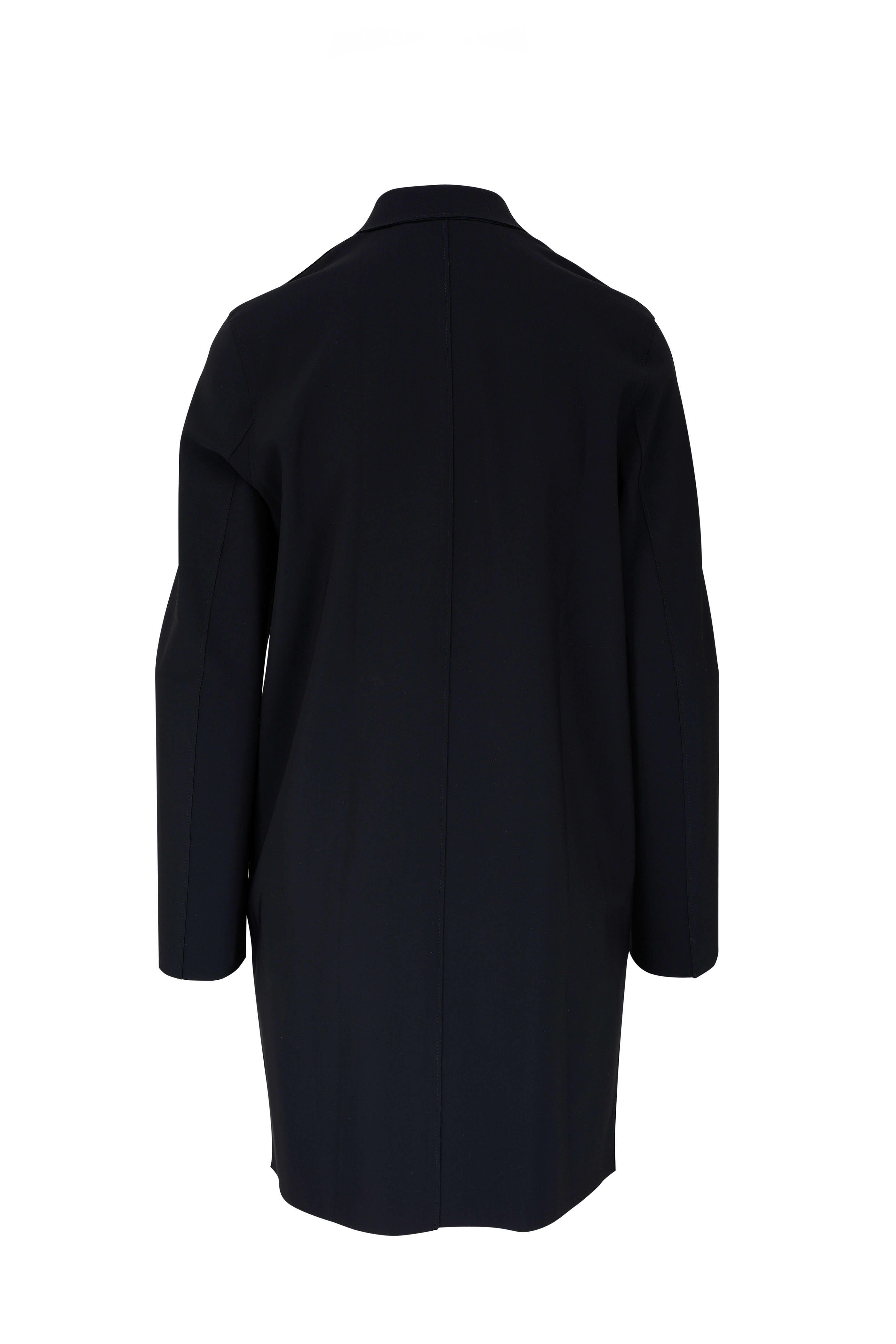 Harris Wharf Cocoon Black Scuba Coat Mitchell Stores