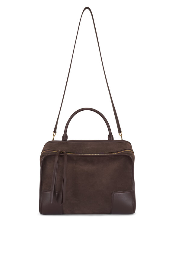 Loewe Large Amazona 180 Dark Chestnut Suede Bag - view 1
