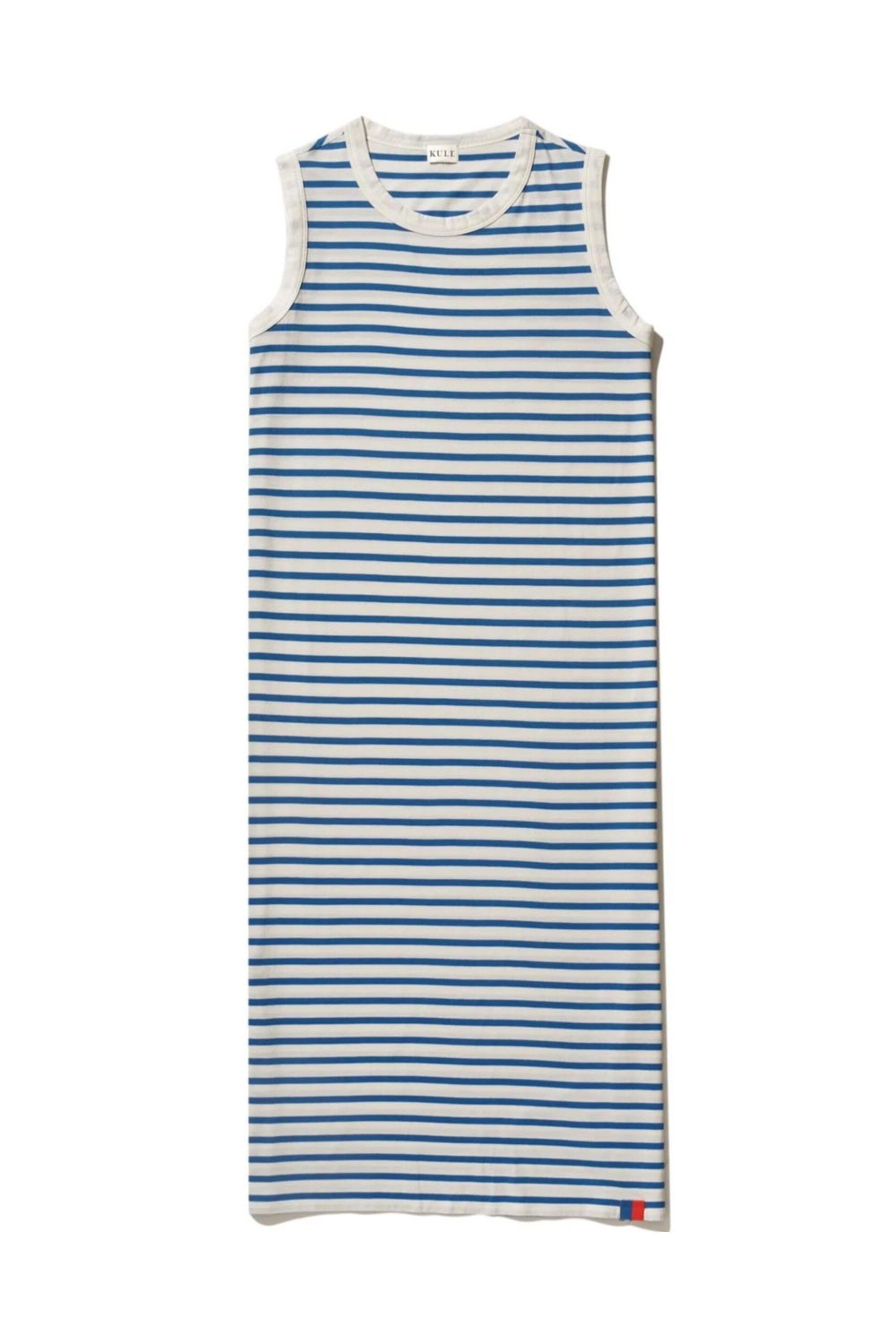 Kule - The Tank Dress in Royal Blue Stripe