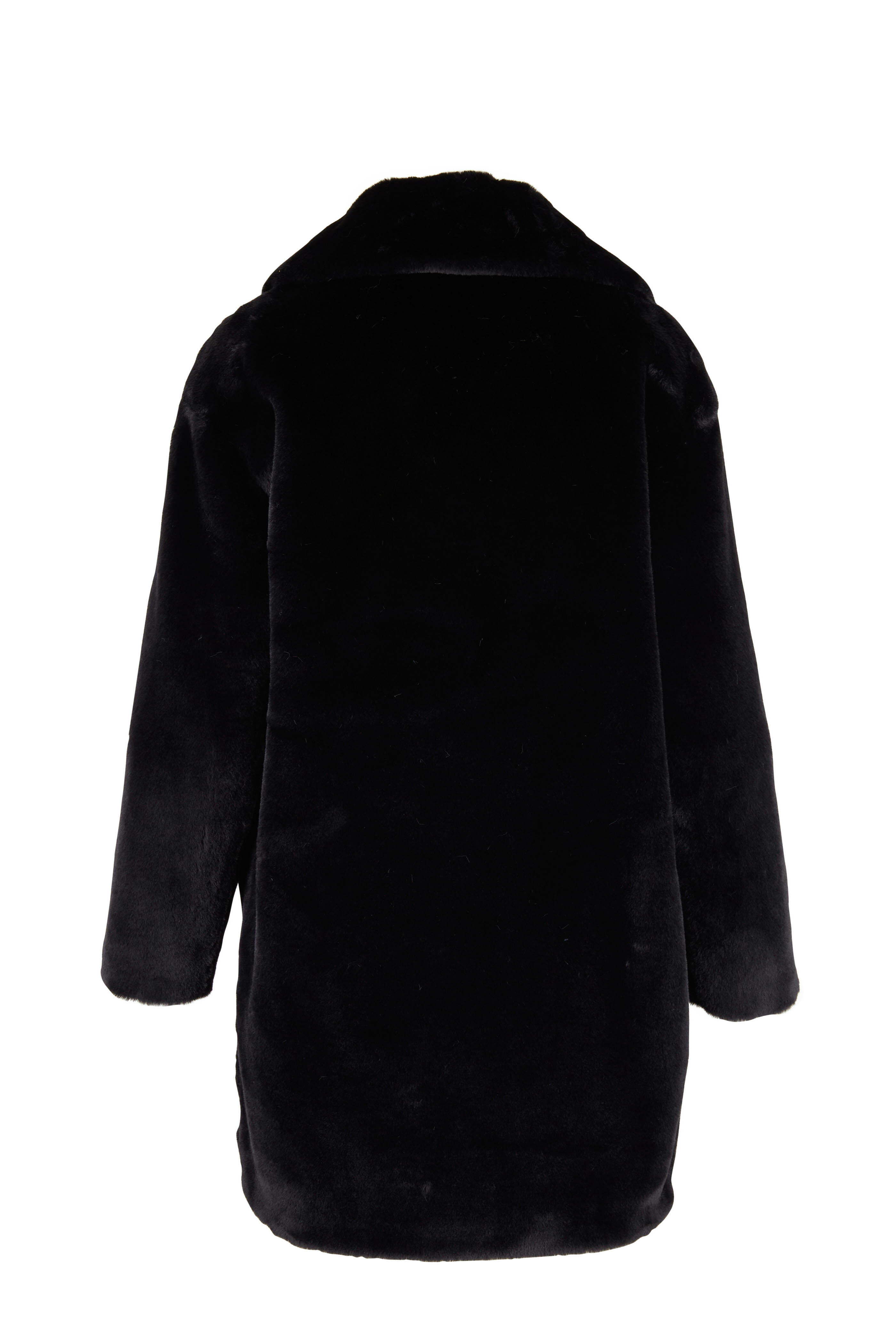 Herno - Black Faux Fur Mid-Length Coat | Mitchell Stores