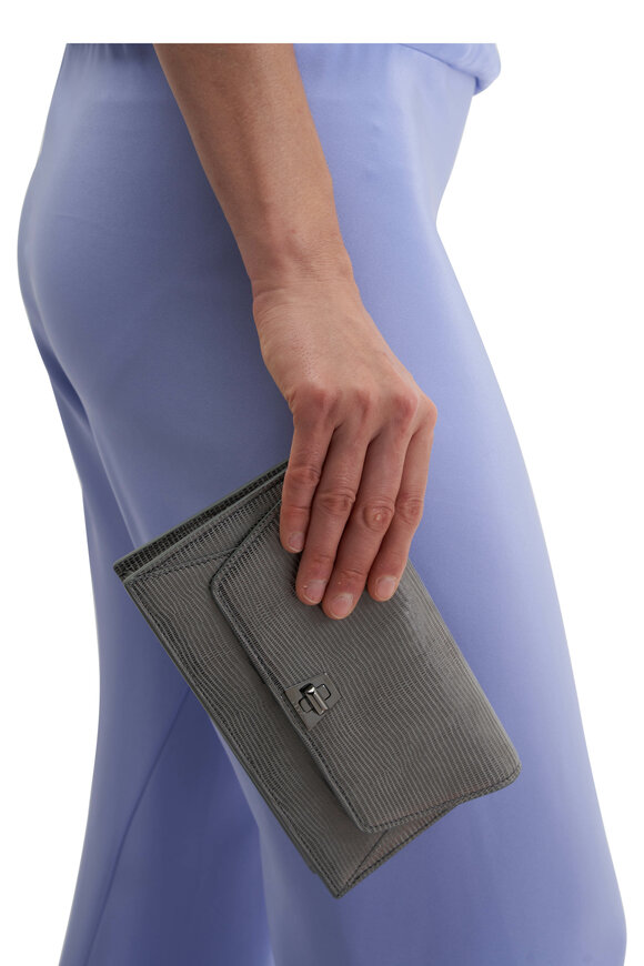 Akris - Anouk Inox Metallic Envelope Clutch 