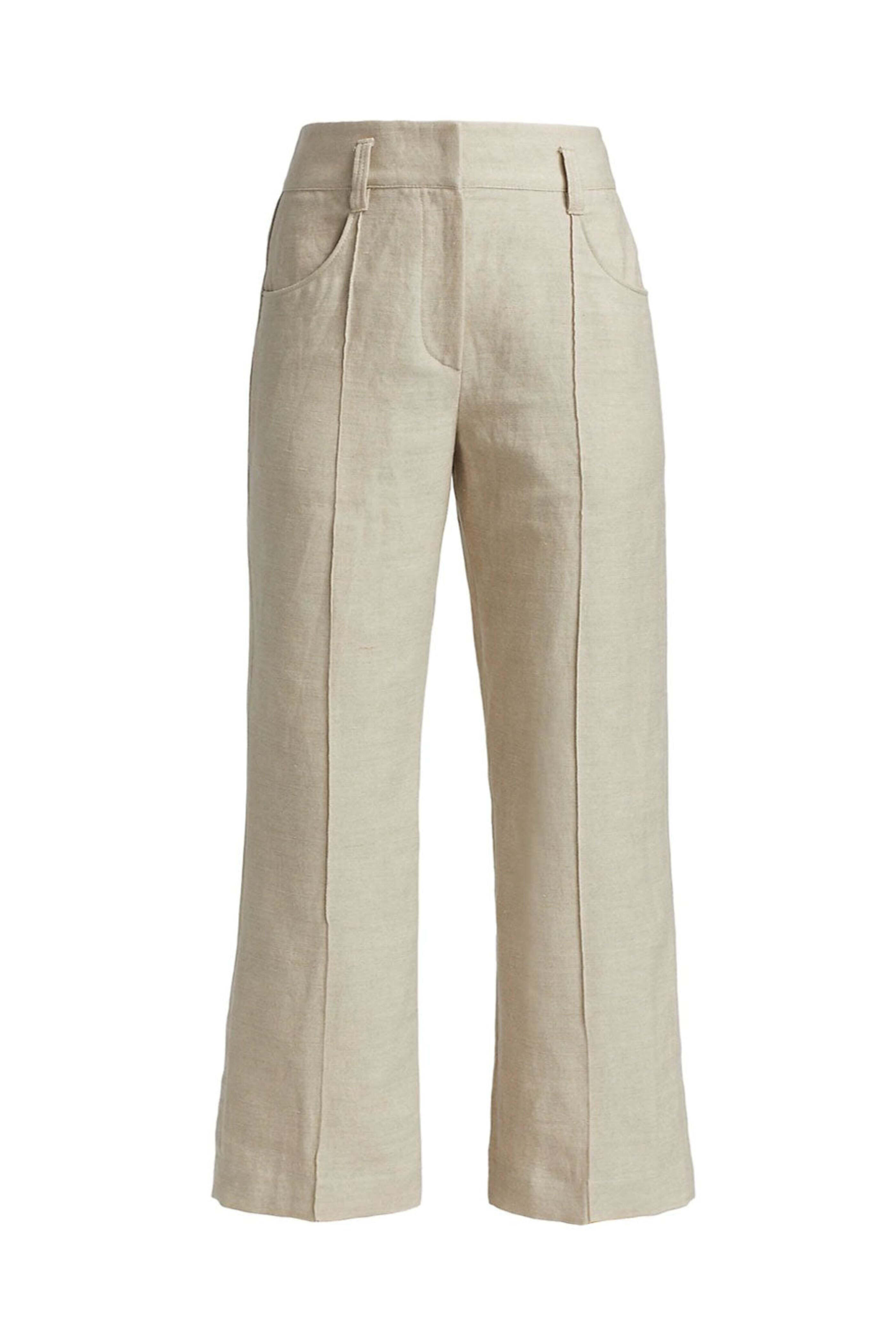 Brunello Cucinelli - Oyster Linen Kick Flare Pant