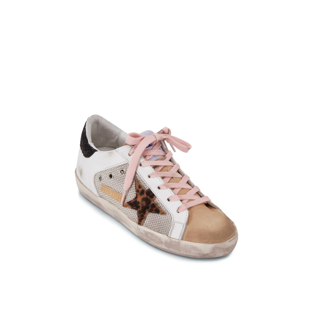 Golden Goose - Super-Star Leopard Star & Black Glitter Sneaker