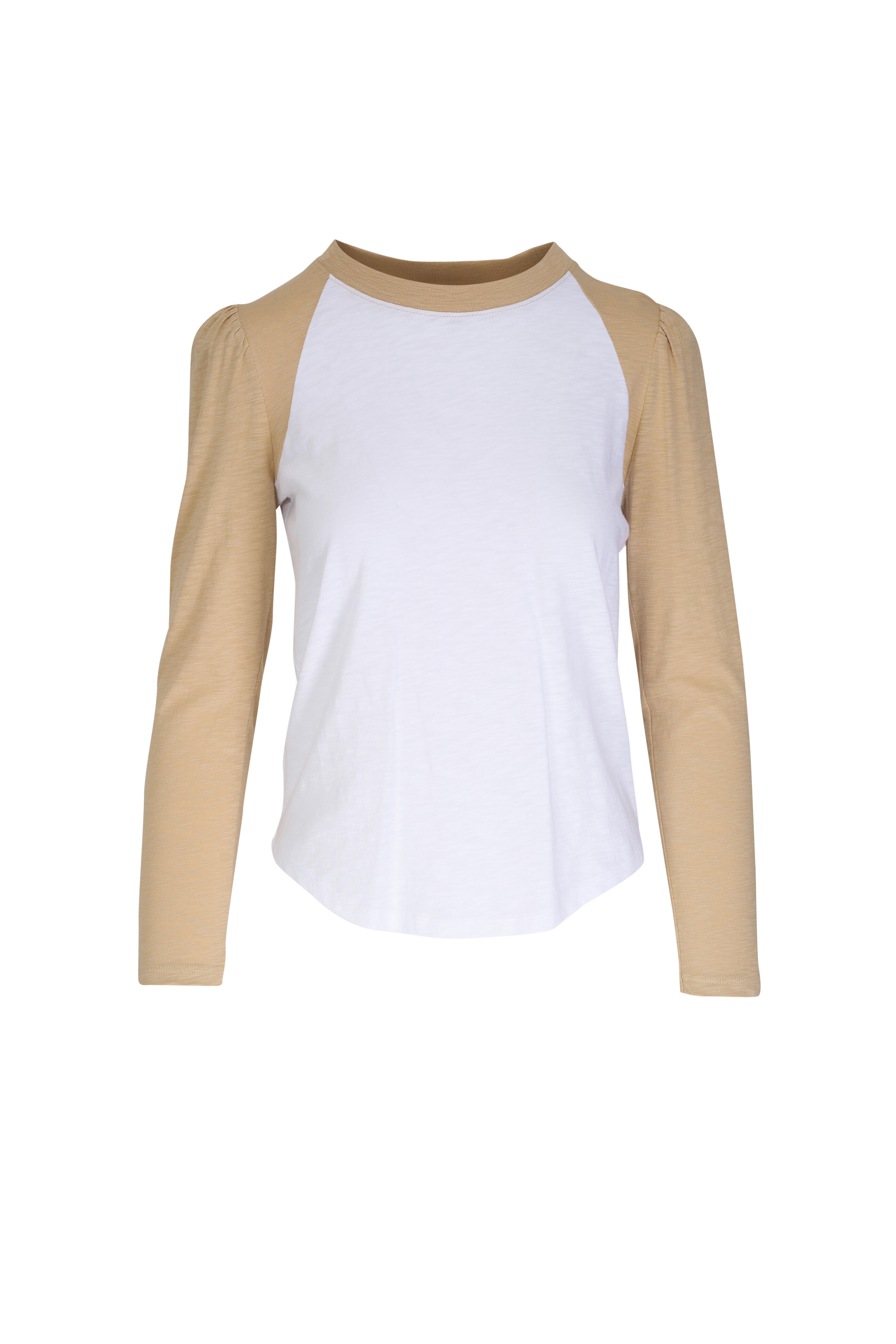 Veronica Beard - Mason Khaki & White Baseball T-Shirt