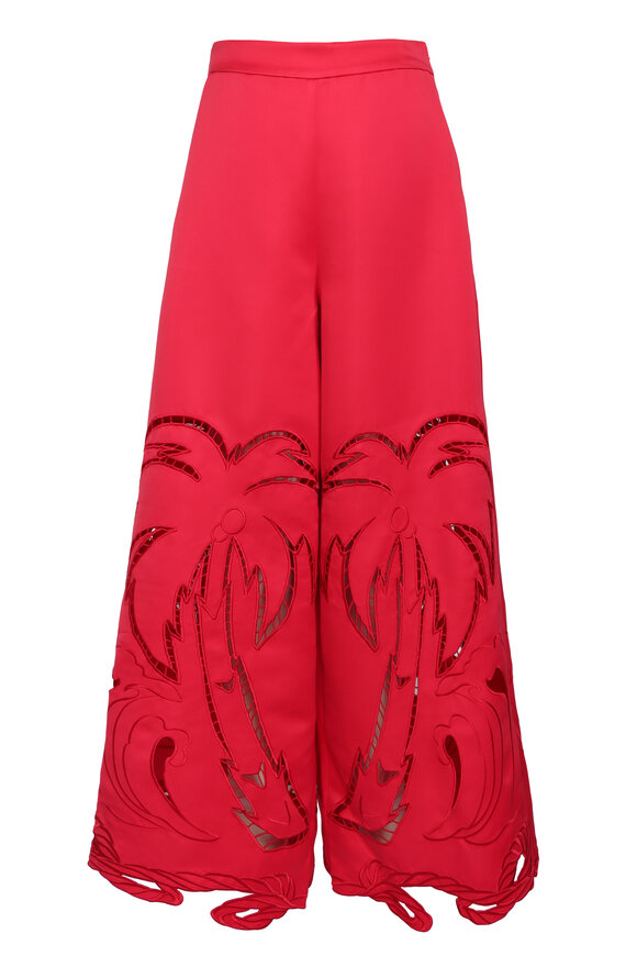 Leo Lin Theodora Scarlet Palm Pant