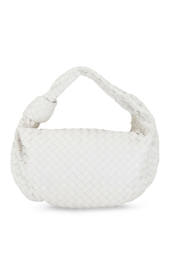 Bottega Veneta - Jodie White Intrecciato Leather Small Hobo Bag