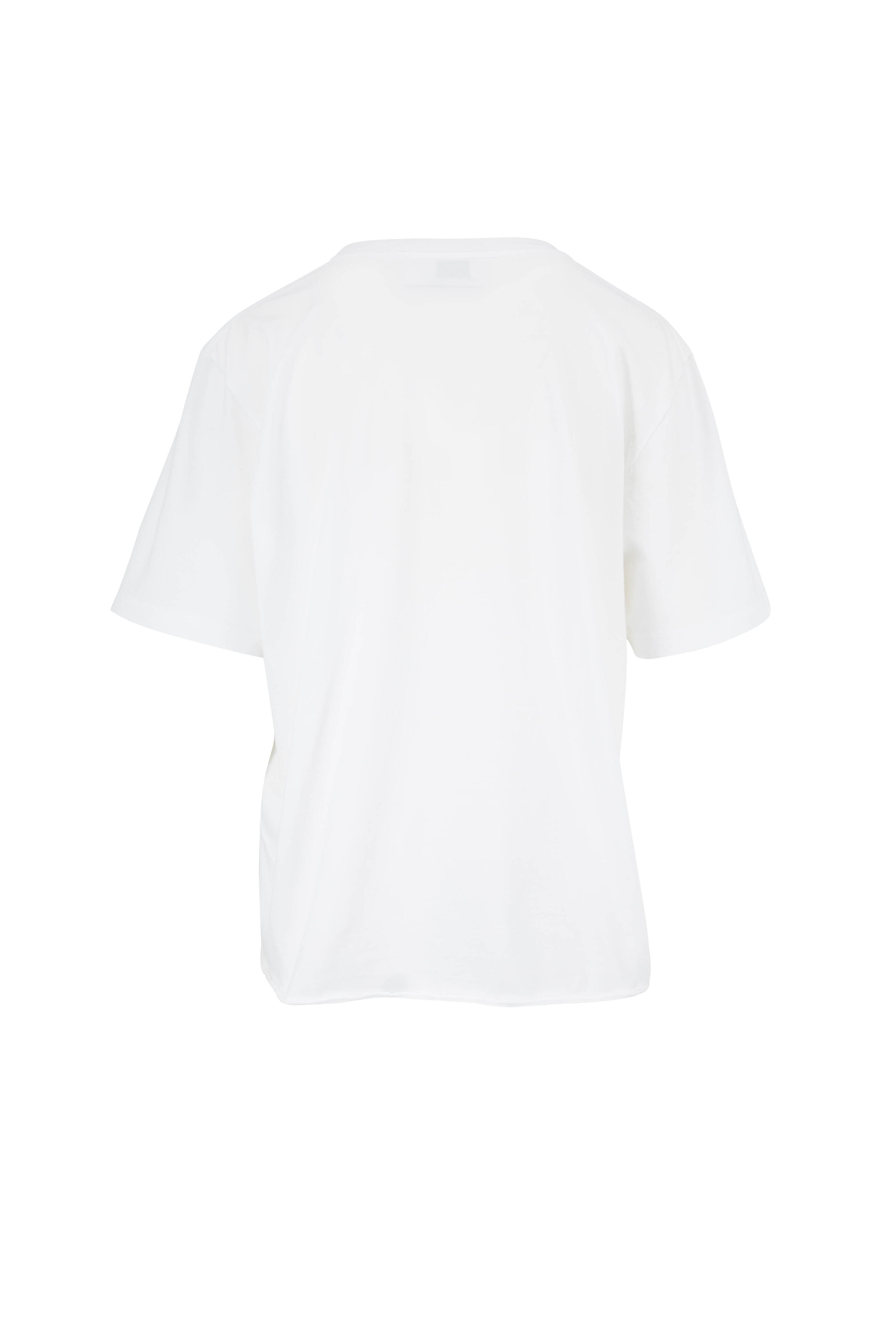 Saint Laurent - Natural Foiled Silver LOVE T-Shirt