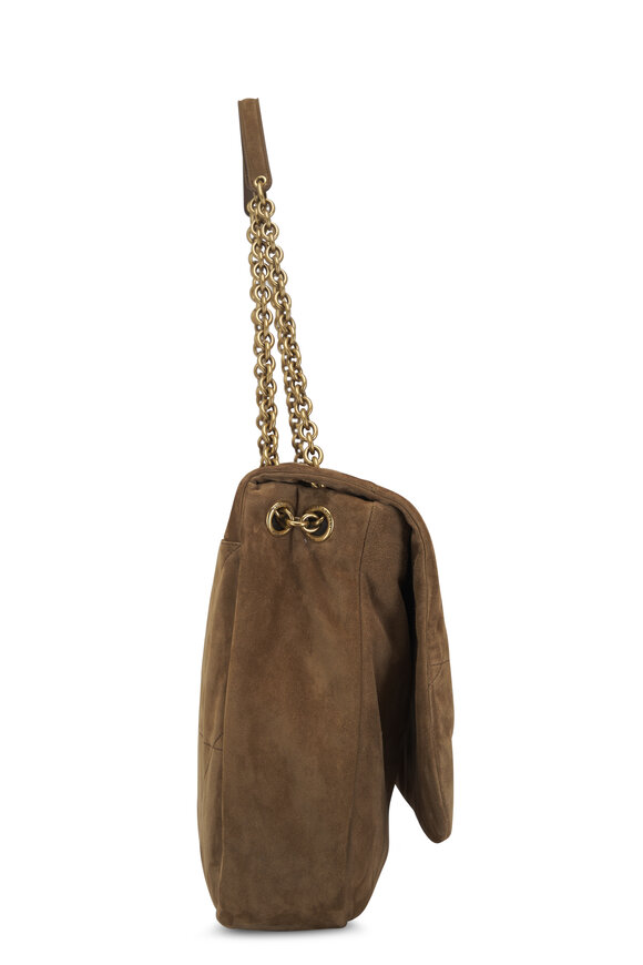 Saint Laurent - Jamie 4.3 Golden Leaf Suede Shoulder Bag