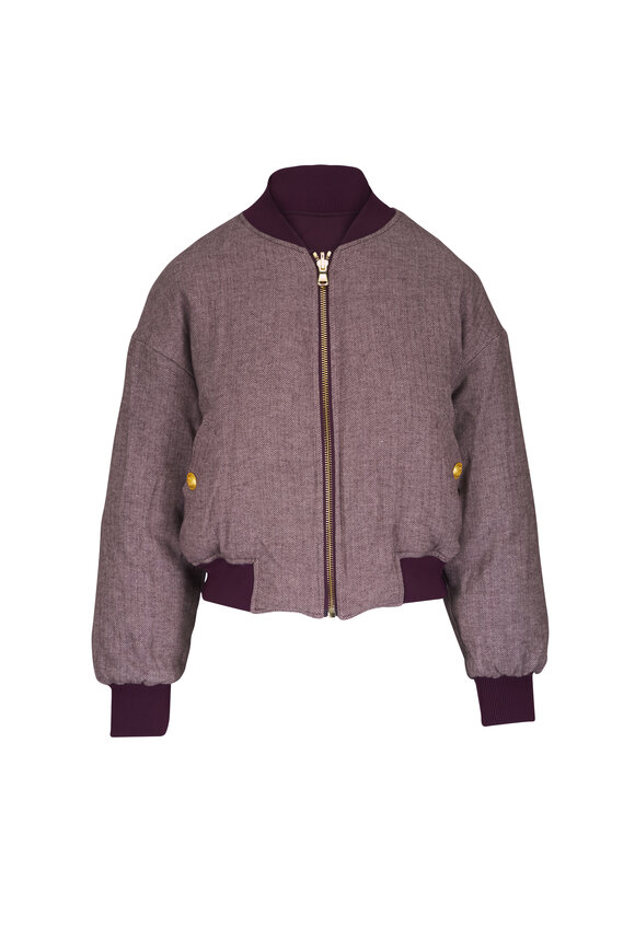 L'Agence Violeta Reversible Quilted Puffer Bomber Jacket - view 5