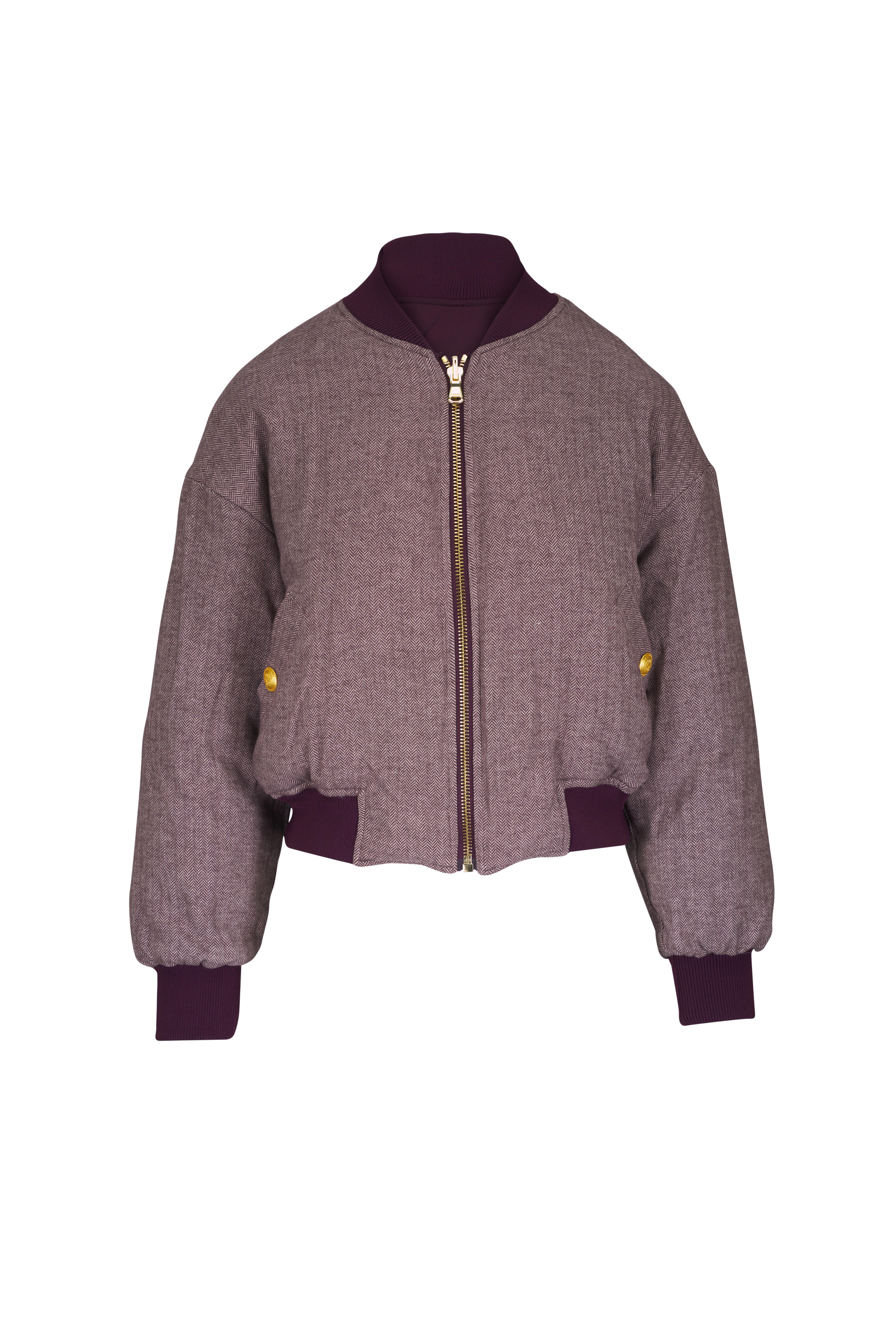 L'Agence - Violeta Reversible Quilted Puffer Bomber Jacket