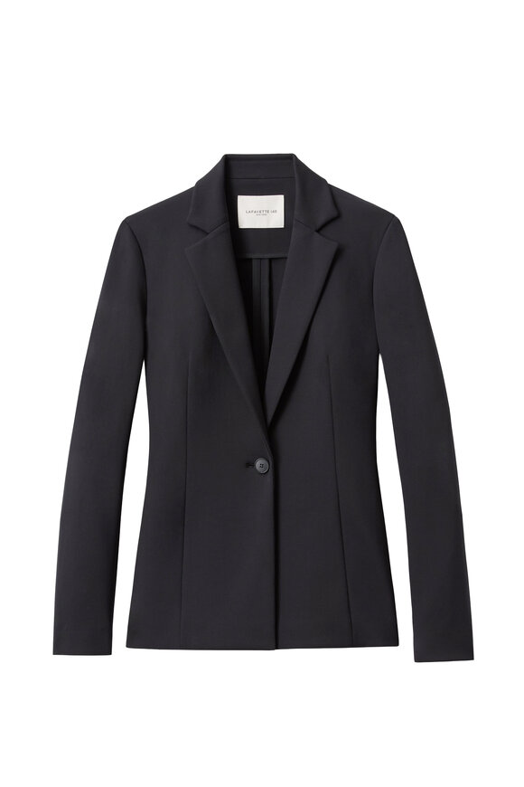 Lafayette 148 New York Black Scuba Jersey Jacket - view 6
