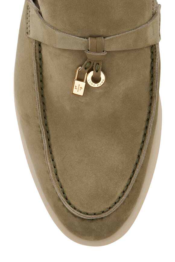 Loro Piana Summer Charms Walk Tea Room Suede Loafer - view 5