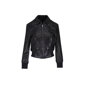 BRUNT ロマンチスト　ブラック Crystal Stud Distressed Bomber | Madonna & Co