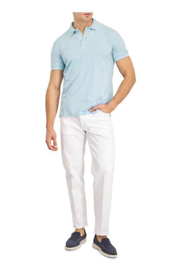 Marco Pescarolo White Stretch Cotton Five Pocket Pant - view 5