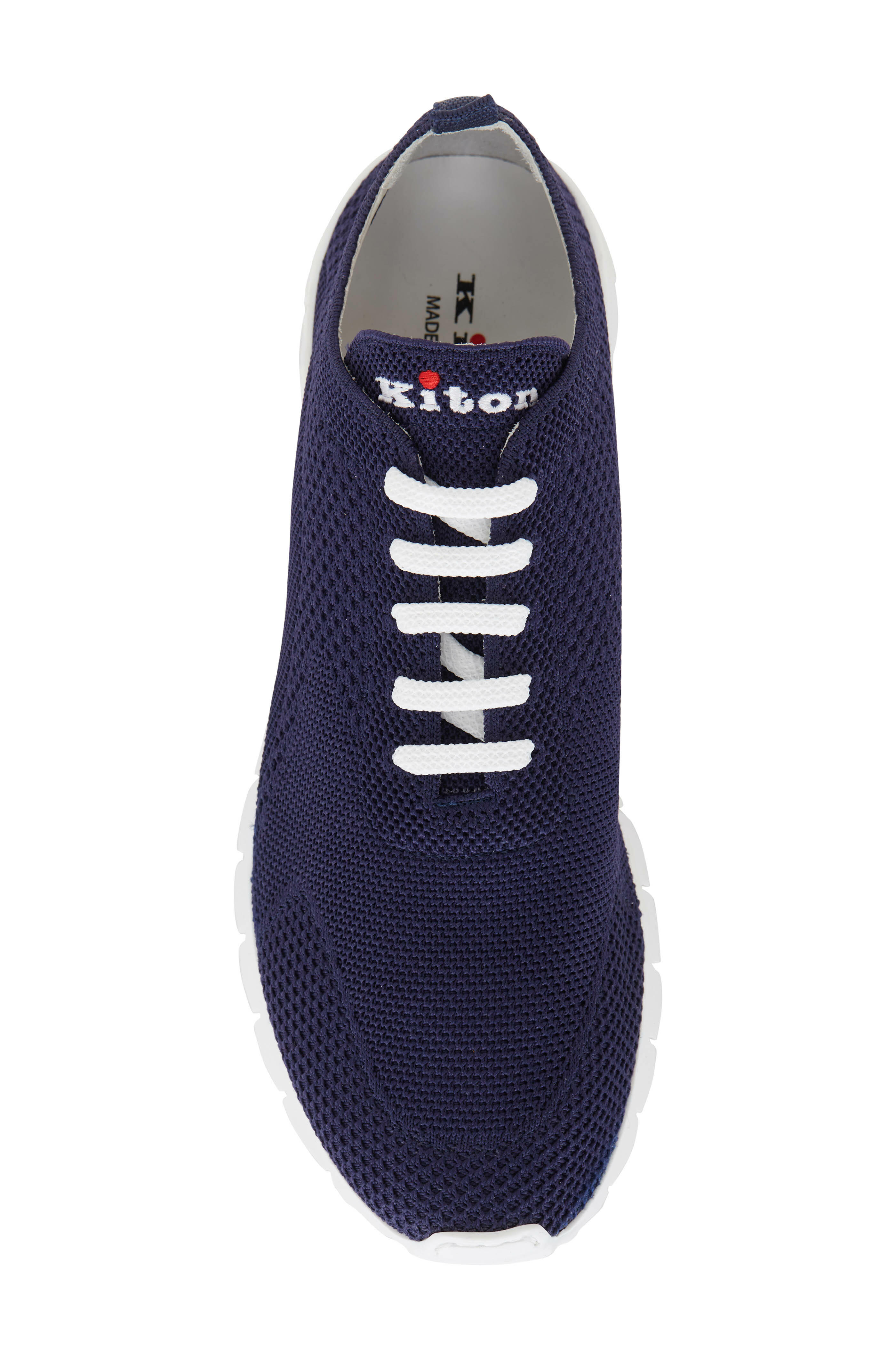 Kiton - Navy Knit Sneaker | Mitchell Stores