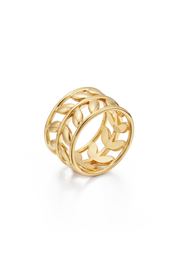 Temple St. Clair 18k Yellow Gold Vine Ring - view 1