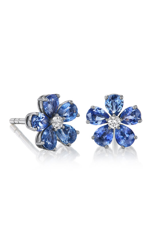 Nam Cho Platinum Georgian Rose Earrings