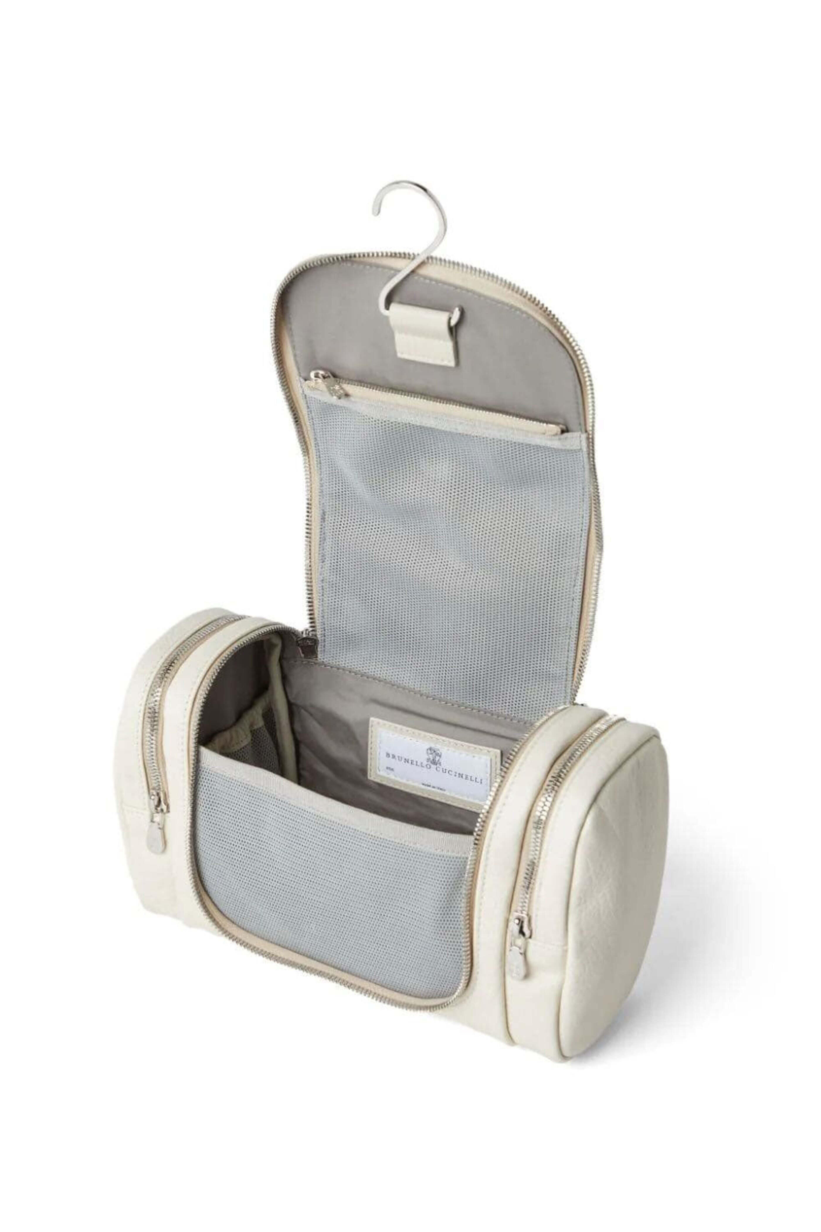 Brunello Cucinelli - Grained Calfskin Beauty Case in Milk
