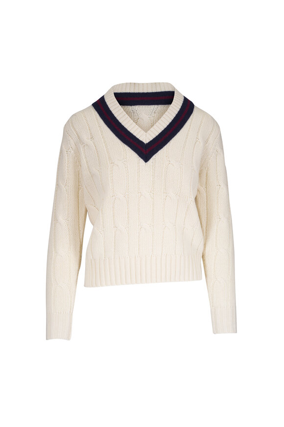 Nili Lotan Fabiana Ivory Lambswool Sweater