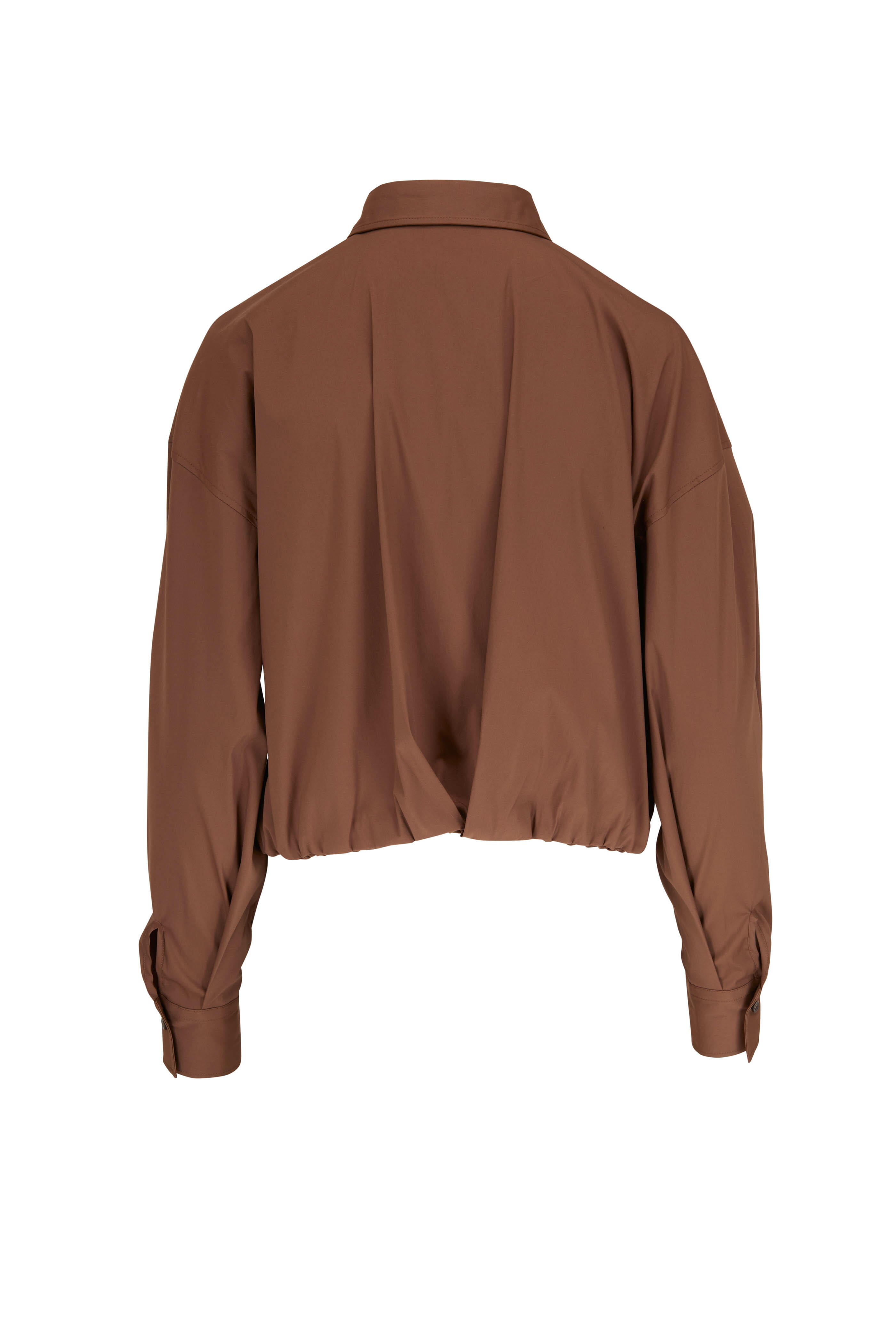 Brunello Cucinelli - Brown Crop Button Down