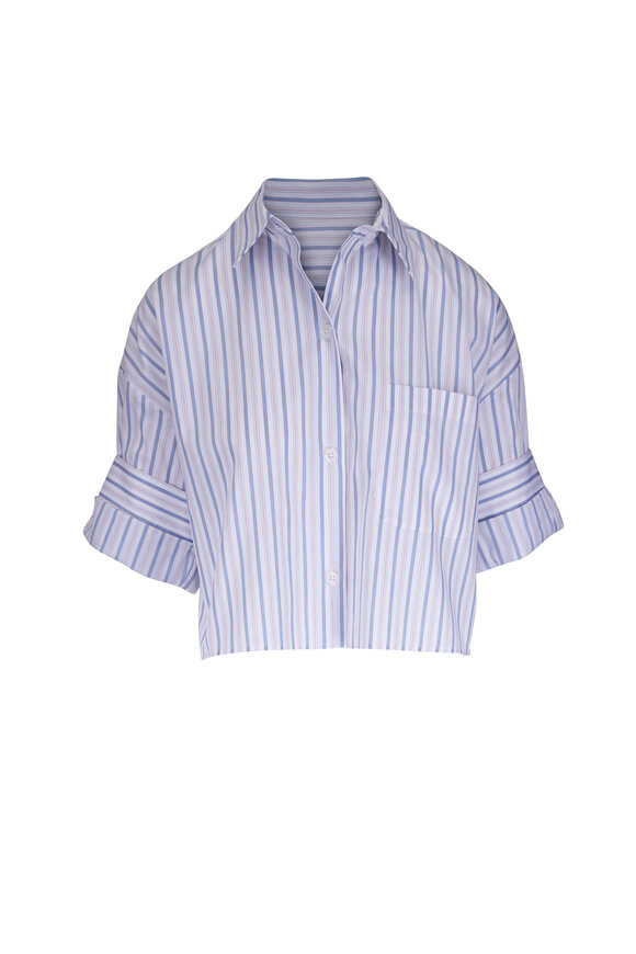 TWP Next Ex White Assorted Stripe Cotton Shirt