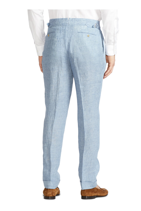 Ralph Lauren Purple Label - Gregory Chambray Blue Linen Pant