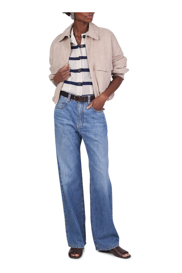 Brunello Cucinelli Beige Comfort Vintage Corduroy Jacket - view 4