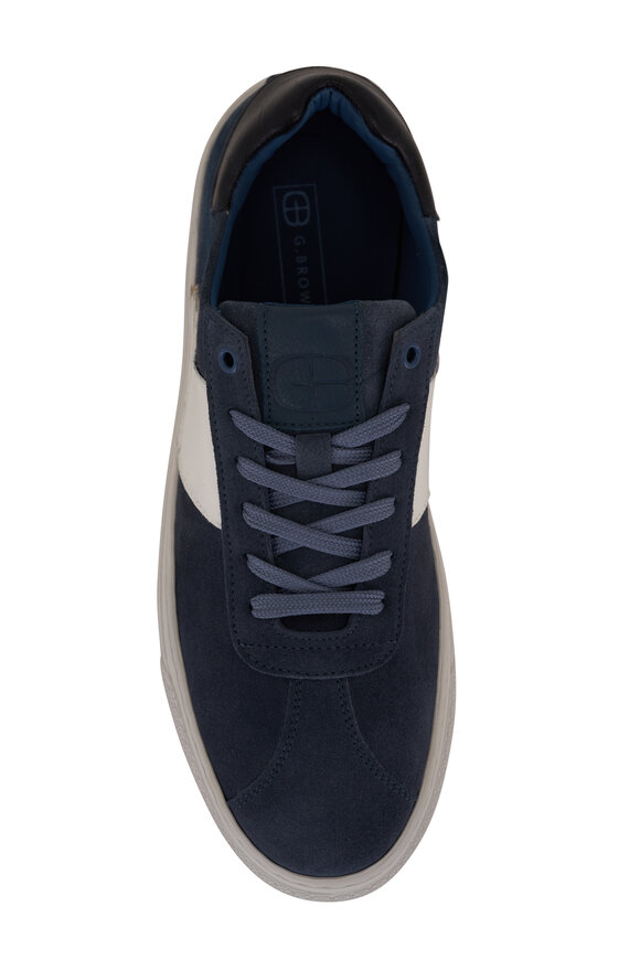 G Brown - Jolt Blue Suede Low Top Sneaker 