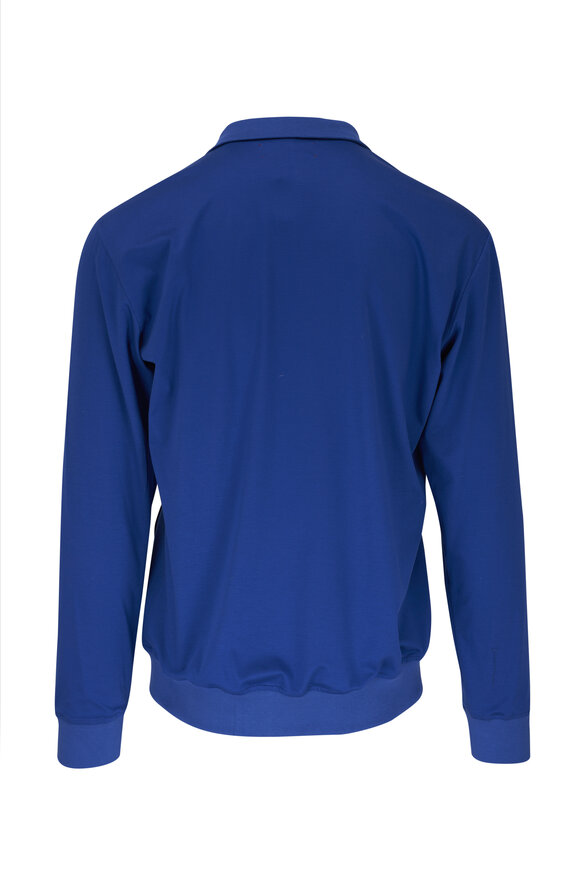 Kiton - Cobalt Blue Jersey Cotton Full Zip Jacket