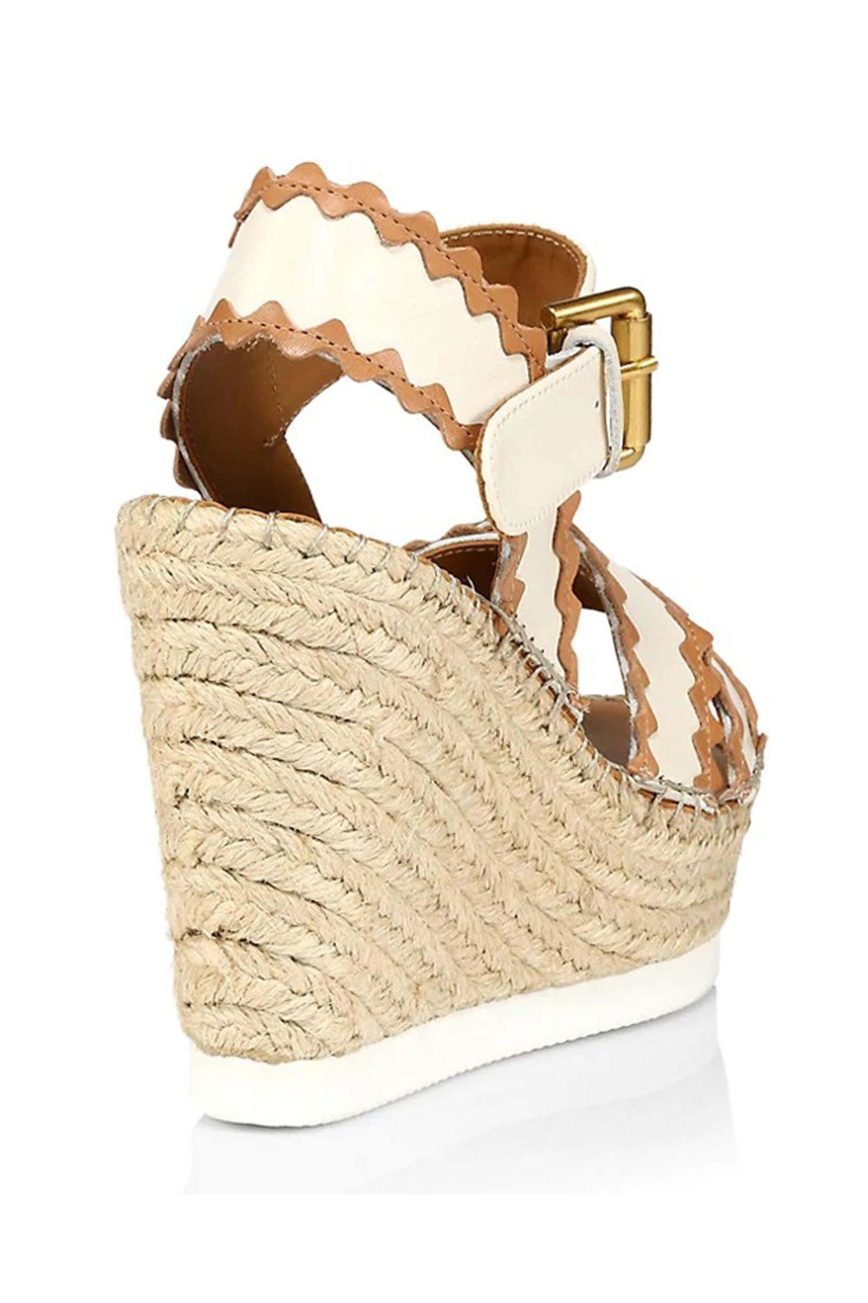 See by Chloé - Glyn Espadrille Platform Wedge Sandal in Cream