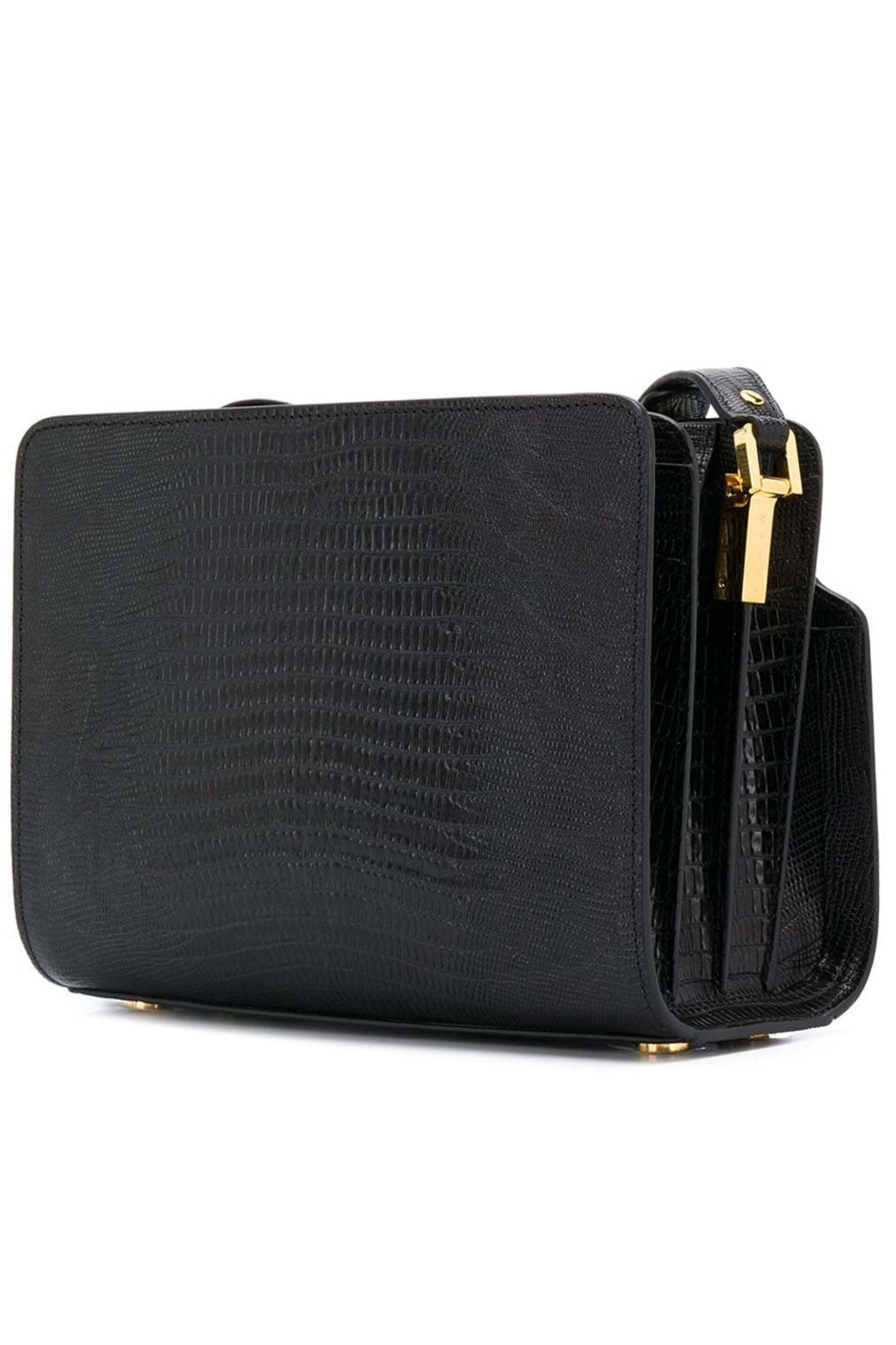 Marni - Large Reverse Trunk Bag in Black Lizard