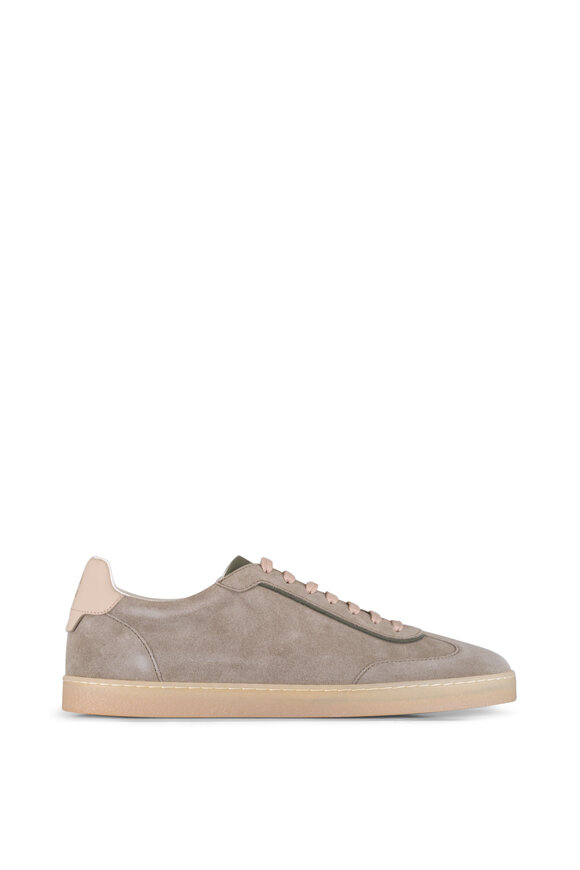 Brunello Cucinelli Sage Suede T-Toe Sneaker - view 2